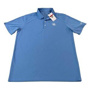 Nike Polo Golf Shirt Men’s Size Large Blue Company Logo New